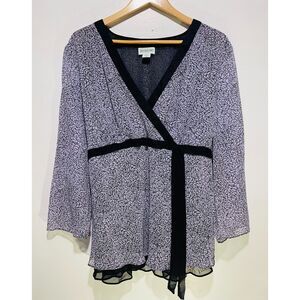 Motherhood babydoll classic maternity top purple sheer light comfy women 2X